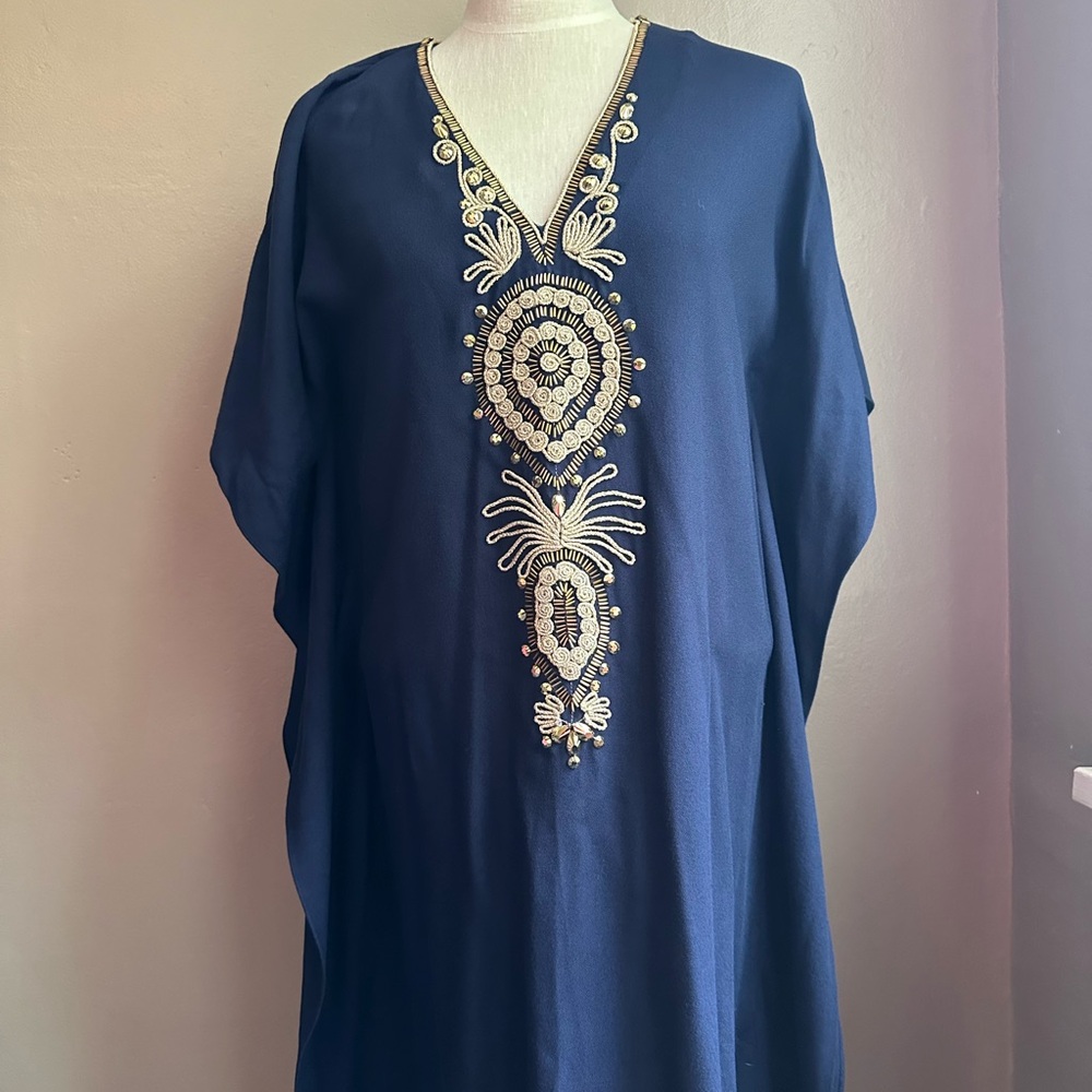 Lilly Pulitzer Chai Caftan True Navy